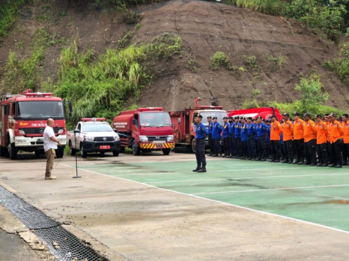 Apel Gelar Pasukan dan Sapras yang dipimpin langsung Kalak BPBD Kukar. (Istimewa)