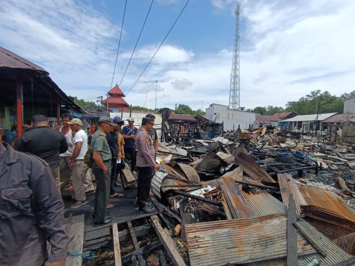 Situasi kebakaran yang terjadi di Desa Sepatin, Kecamatan Anggana. (Istimewa)