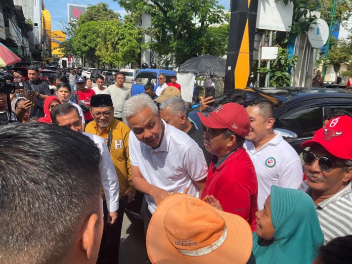 Capres Ganjar Pranowo, saat berkunjung ke Balikpapan. (Istimewa)