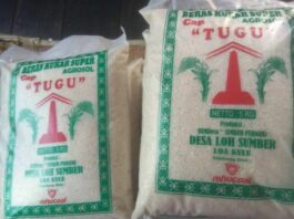 Beras Cap Tugu yang diproduksi oleh BUMDes Sumber Purnama (Istimewa)