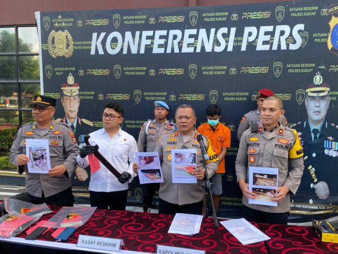 Suasana pers rilis yang dilakukan oleh Polres Kukar. (Ady/Radarkukar)