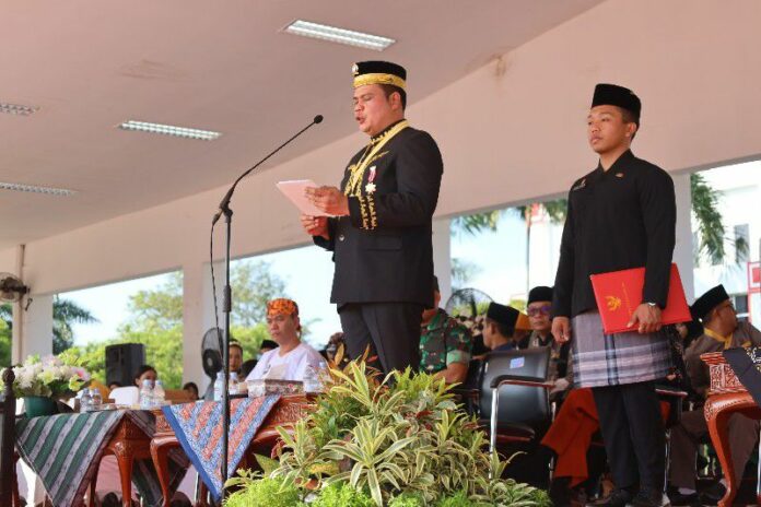 Suasana upacara peringatan HSP ke-96 di Kukar. (Istimewa)