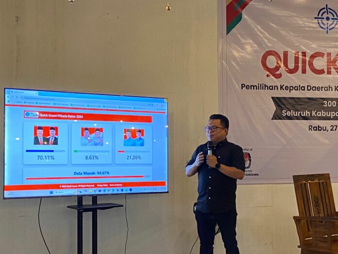 Rilis hasil Quick Count yang dilakukan SCL Taktika Consultant. (Ady/RadarKukar)