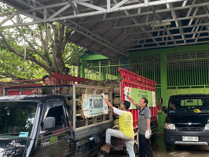 Kondisi di salah satu agen gas LPG di Tenggarong. (Ady/Radarkukar)