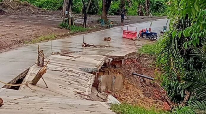 Kondisi jalan rusak. (Istimewa)