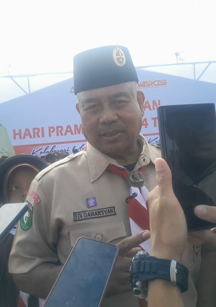 Ketua Kwartir Cabang Pramuka Kukar, Edi Damansyah. (Shavira Ramadhanita/ RadarKukar)