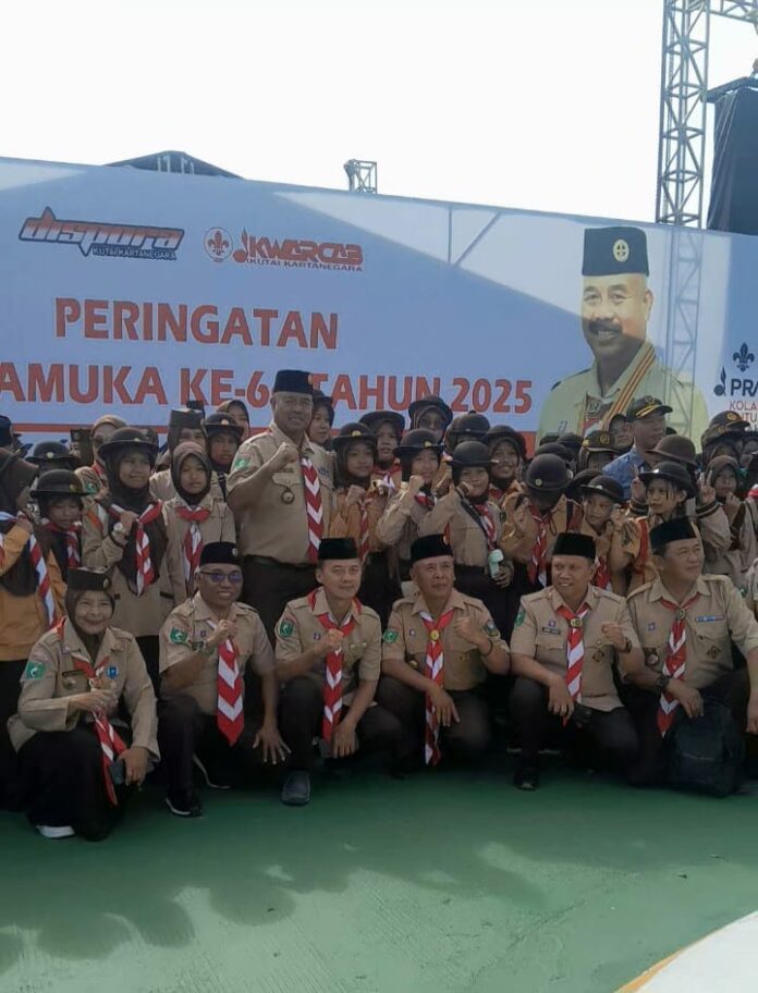 Upacara Hari Pramuka ke-64 Tahun 2025. (Shavira Ramadhanita/ RadarKukar)