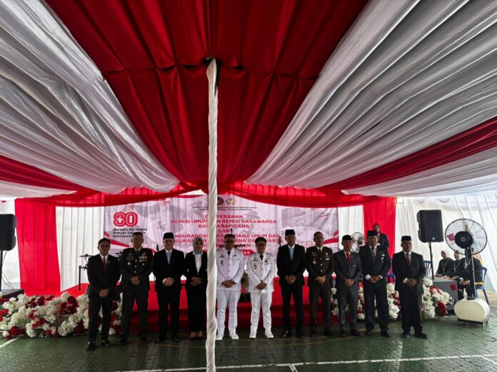 Pemkab dan Forkopimda Kukar hadiri pemberian remisi umum dan remisi khusus di Lapas Tenggarong. (Istimewa)