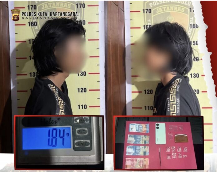 Pelaku DA yang diamankan Polsek Sebulu. (IG Polres Kukar)