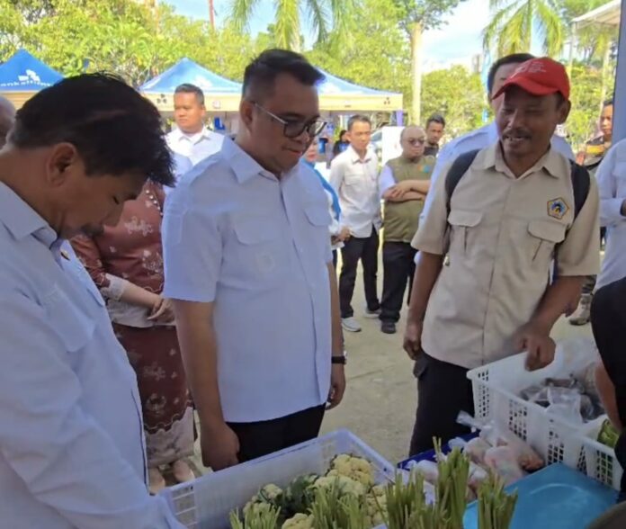 Bupati Kukar, dr Aulia Rahman Basri, saat meninjau beberapa tenant di GPM di Creative Park Tenggarong. (Dokumentasi RadarKukar)
