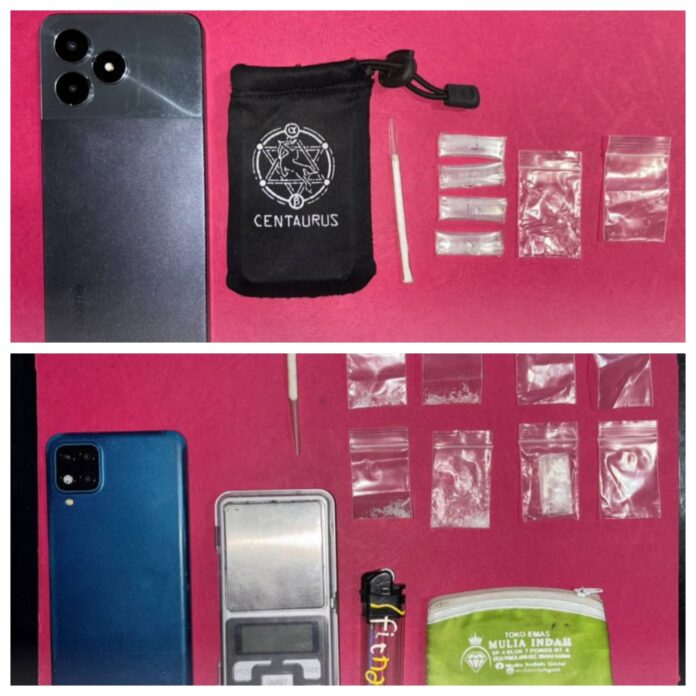 Barang bukti sabu-sabu yang diamankan Polsek Sebulu. (Istimewa)