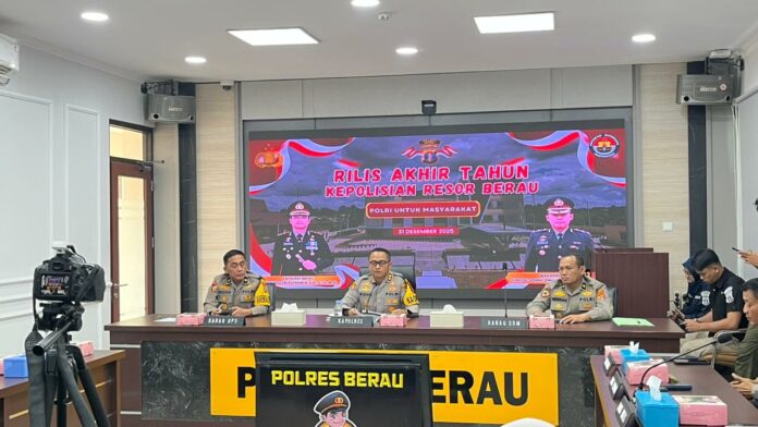 Rilis akhir tahun yang digelar Polres Berau. (Istimewa)