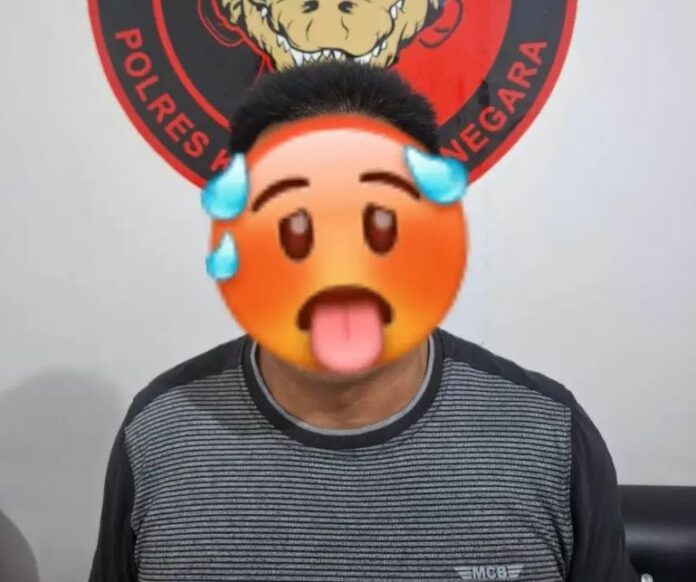Salah satu tersangka yang diamankan Polres Kukar. (Istimewa)