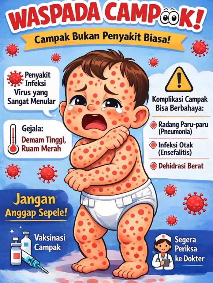 Ilustrasi Campak. (Istimewa)