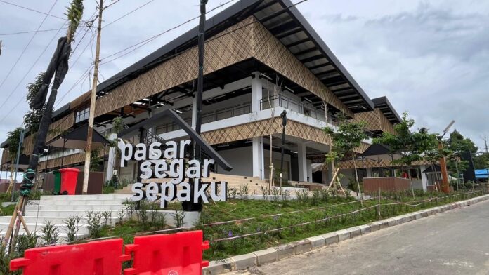 Pasar Segar Sepaku yang baru saja dibangun oleh Otorita IKN. (Istimewa)