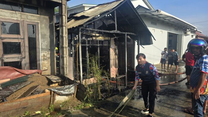 Rumah korban yang habis terbakar. (Dok RadarKukar)