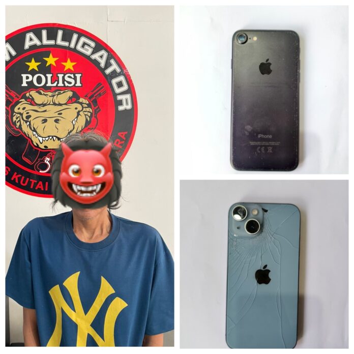 Pelaku dan barang bukti yang diamankan Polres Kukar. (Humas Polres Kukar)