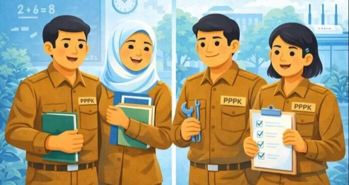 Ilustrasi PPPK. (AI)
