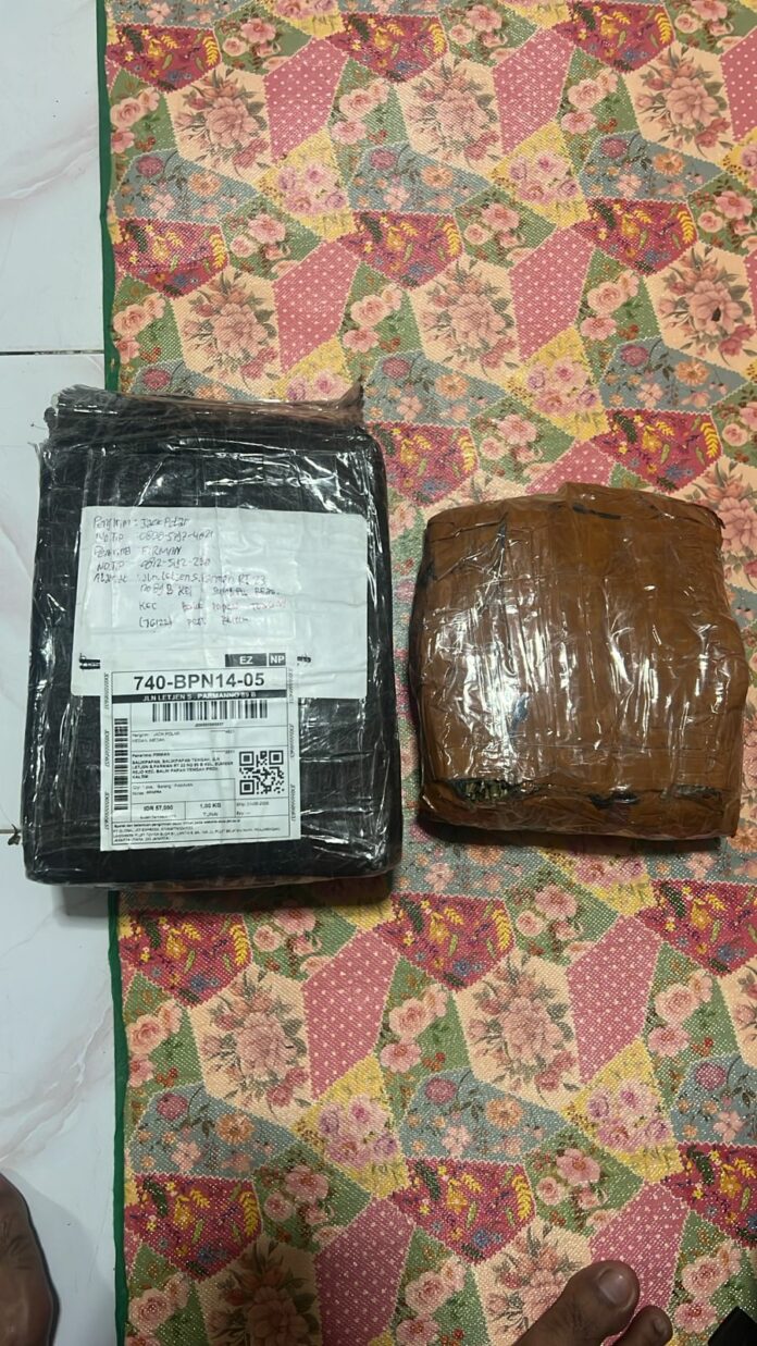 Barang bukti ganja seberat 1 kilogram. (Istimewa)