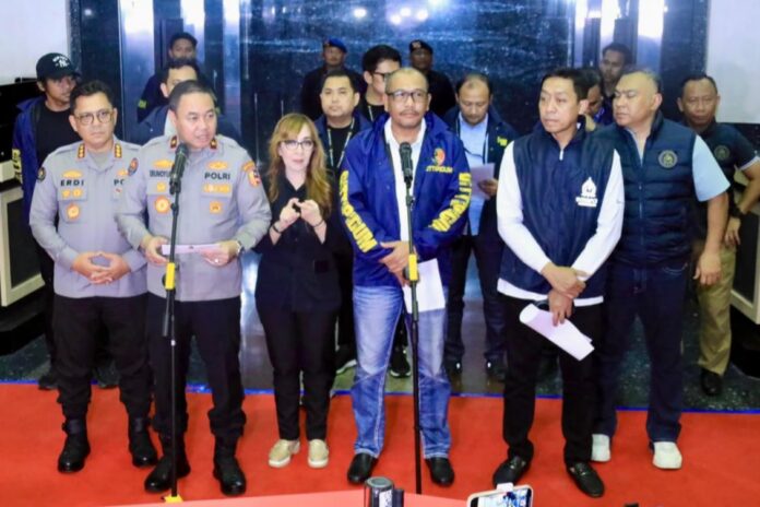 Bareskrim Polri menggelar konferensi pers terkait penangkapan ratusan WNA yang terlibat jaringan judi online internasional di Jakarta. (Dok Polri)