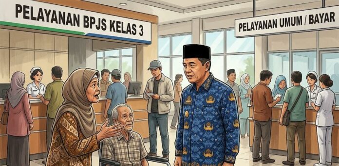 Ilustrasi warga yang mengeluh perbedaan pelayaan kesehatan. (Istimewa)