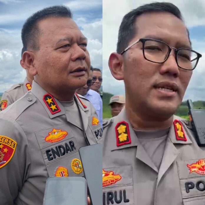 Kapolda Kaltim, Irjen Pol Endar Priantoro, dan Kapolres Kutai Kartanegara, AKBP Khairul Basyar. (Shavira Ramadhanita/RadarKukar)