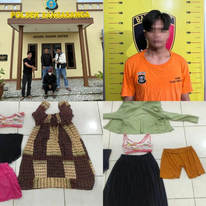 Pelaku persetubuhan anak di bawah umur yang berhasil diamankan Polsek Sangasanga. (Istimewa)