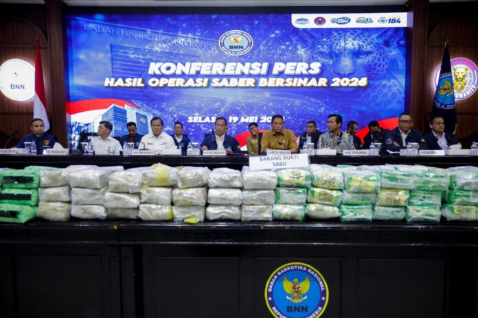 Barang bukti yang berhasil disita dalam Operasi Bersinar 2026 oleh BNN. (Istimewa)