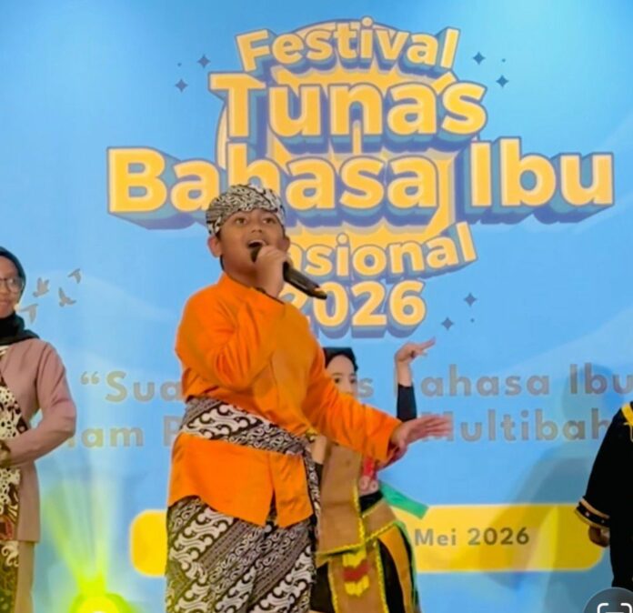 Pragata Wistara Gafila yang tampil mewakili Kaltim di Festival Tunas Bahasa Ibu Nasional. (Istimewa)