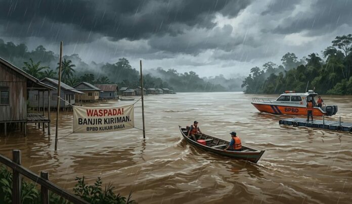 Ilustrasi banjir. (Istimewa)